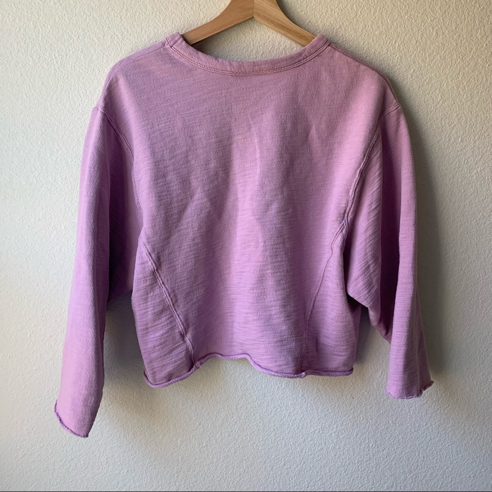 Purple Universal Thread Cropped Sweatshirt - Picture 6 of 6